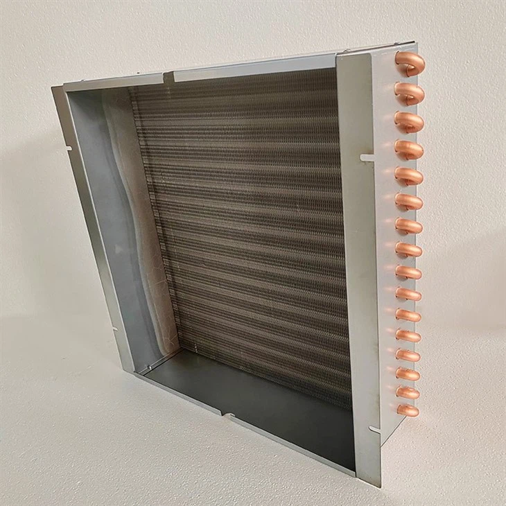 Vertical Chiller Copper Tube Aluminum Fin Condenser